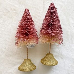 NWT Set of Bottle Brush Christmas Trees